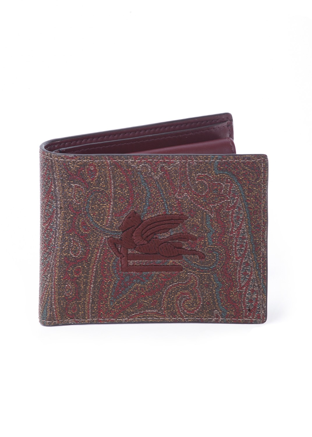 shop ETRO  Portafoglio: Etro portafoglio piccolo realizzato nell'iconica tela Paisley jacquard, arricchita dal logo ETRO Pegaso ricamato a filo dall'effetto tridimensionale.
Dimensioni: 11 x 9 cm
Esterno: Tessuto di cotone Paisley jacquard spalmato con grana opaca e doppiato in tela.
Interno: 100% pelle di vitello.
Fodera: 100% nylon.
Ricamo: 100% poliestere.
Scomparto per banconote.
Tre spazi porta carte.
Tre tasche piatte.
Porta monete a pattina con bottone a pressione.
Made in Italy.. 1N371 7863-0600 number 1652022